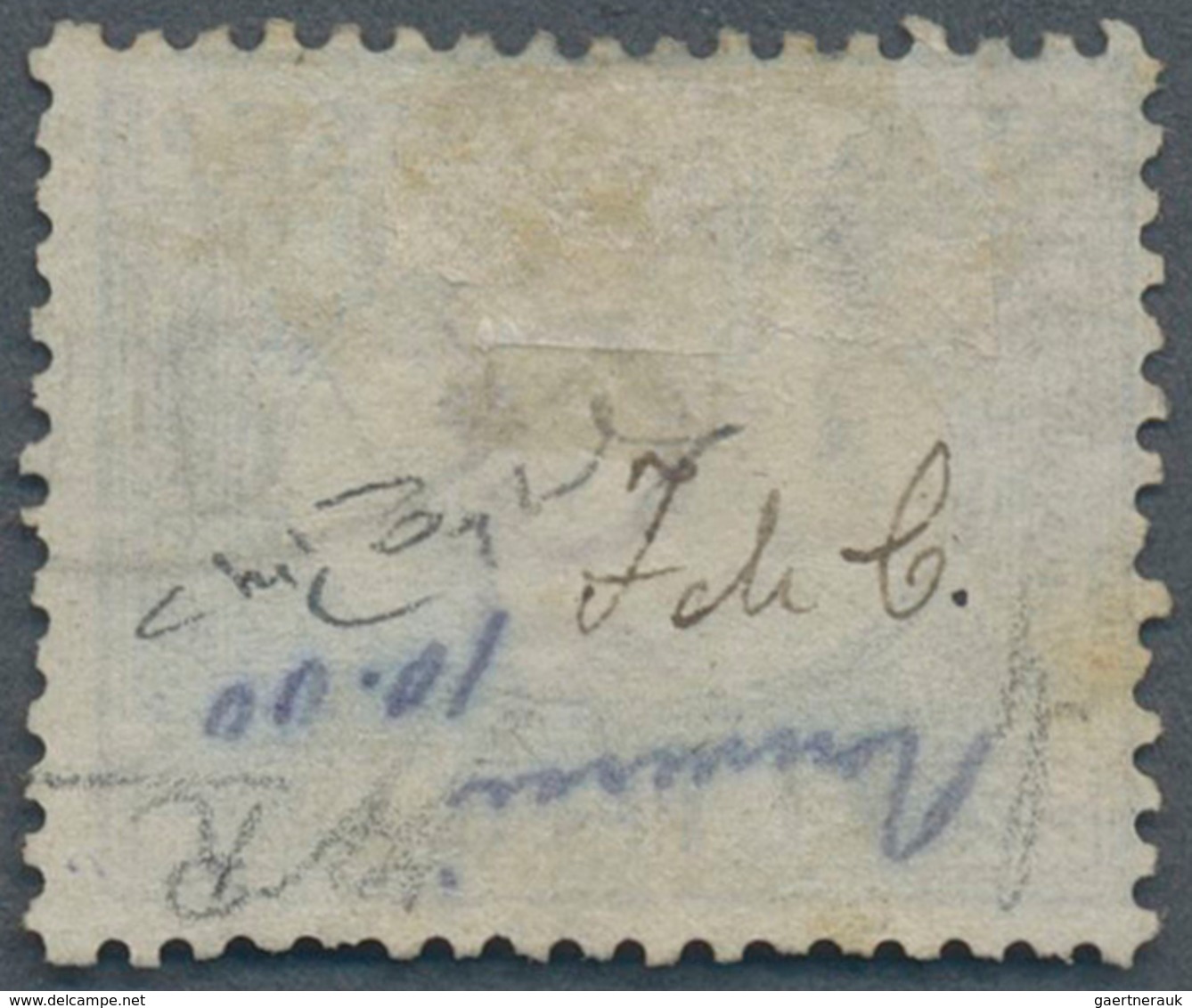 Italien - Portomarken: 1874, 5l. Blue/brown With Inverted Overprint, Fresh Colour, Well Perforated, - Taxe