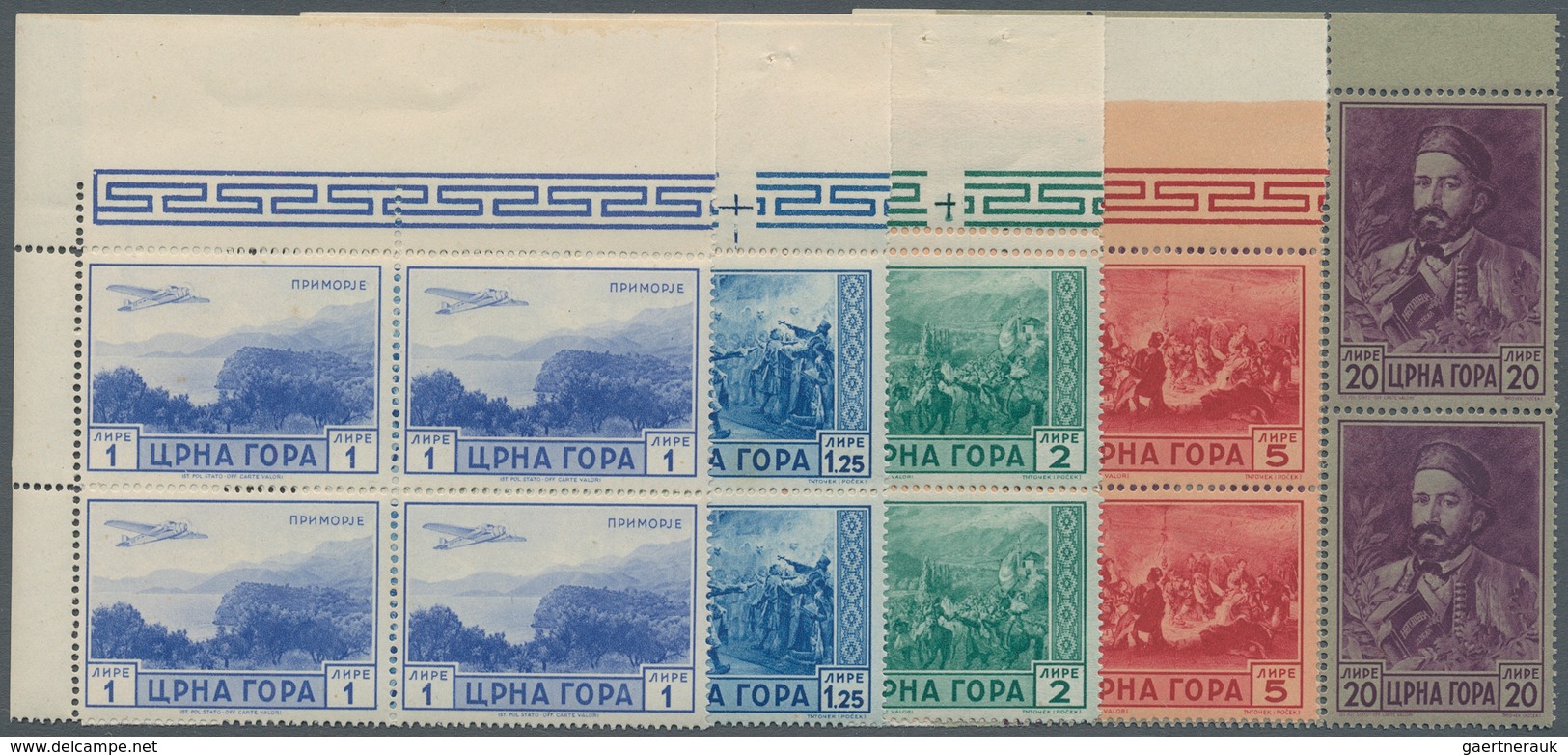 Italienische Besetzung 1941/43 - Montenegro: 1943 (9 May). National Poem Commemoratives. Set Of Sixt - Montenegro