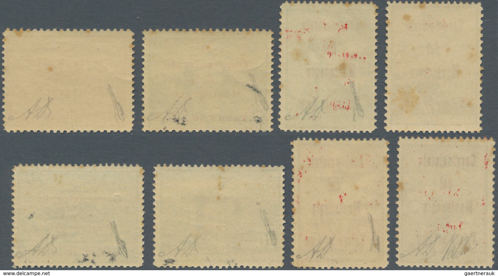 Italienische Besetzung 1941/43 - Montenegro: 1942, Airmail Overprints, Complete Set Of Eight Values - Montenegro