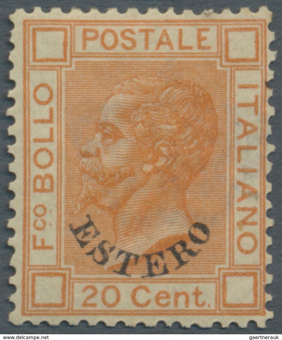 Italienische Post Im Ausland - Allgemeine Ausgabe: 1878/1879, 20c. Orange, Bright Colour, Mint O.g. - Autres & Non Classés