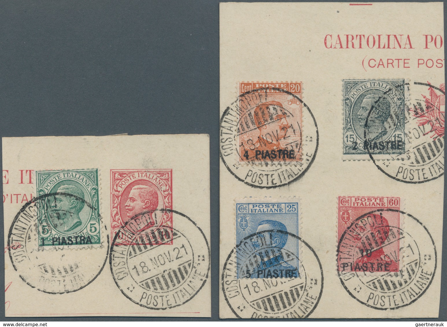 Italienische Post In Der Levante: 1921, Constantinople Local Overprint, Complete Set Of Five Values - General Issues