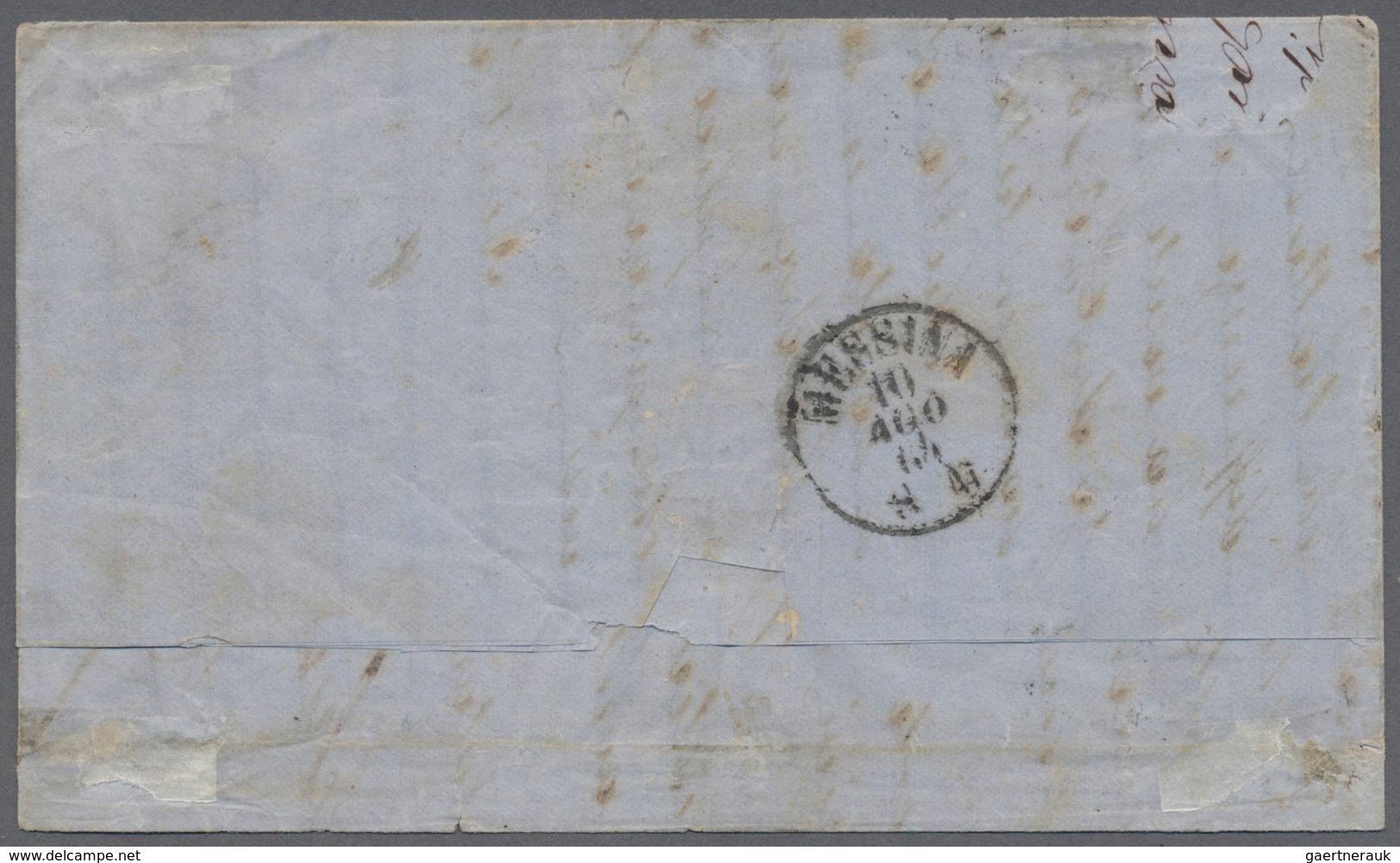 Italien - Stempel: 1864: Rare Ships Mail Cancel "MALTA - PALERMO - PIROSCAFI POSTALI ITALIANI" Dated - Poststempel