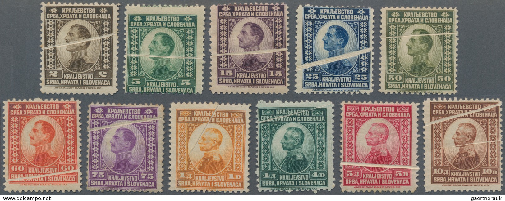 Jugoslawien: 1921 (16 Jan). 1st General Issue For The Whole Kingdom. Definitive Issue, Printed By Th - Neufs