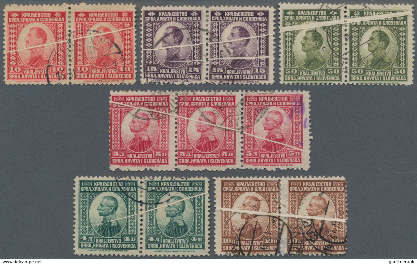 Jugoslawien: 1921 (16 Jan). 1st General Issue For The Whole Kingdom. Printed By The “American Bankno - Unused Stamps