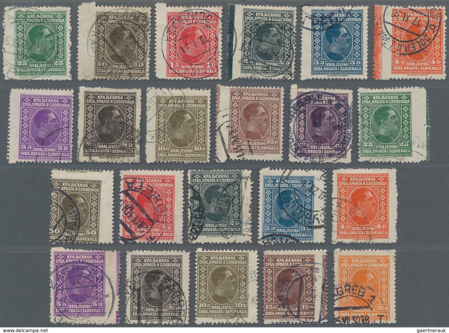 Jugoslawien: 1926 (25 Jan) - 1927. King Alexander Definitive Issue. Very Fine Used Set Of Twelve, Pe - Neufs