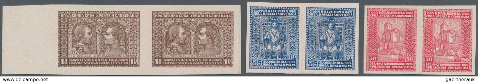 Jugoslawien: 1929 (1 Nov). Millenary Of Croatian Kingdom. COLOUR TRIALS.  50p + 50p Carmine-red, 1D - Neufs