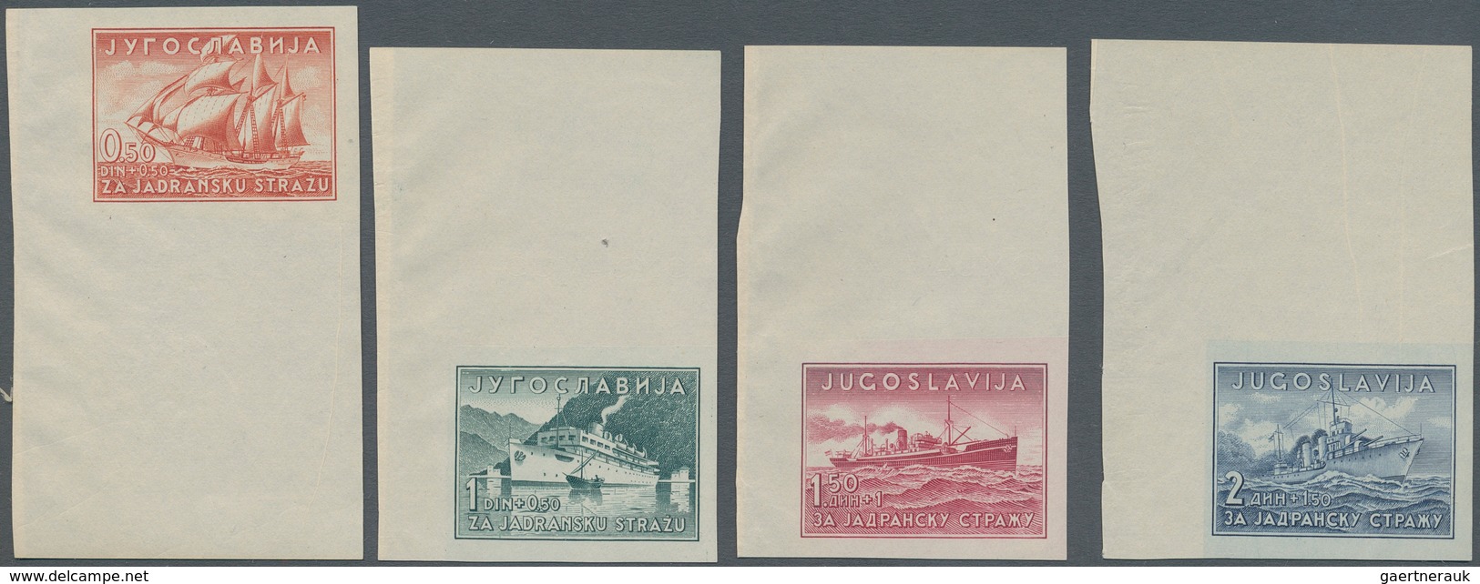 Jugoslawien: 1939 (6 Sep). King Peter II Birthday And Adriatic Guard Fund. Set Of Four, IMPERF, From - Unused Stamps