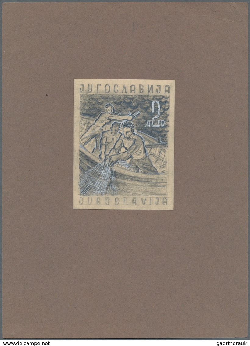 Jugoslawien: 1950. Definitive Issue. ARTIST'S WORK. 2D, Drawing Using Style Of "Chinese Shadows", On - Unused Stamps