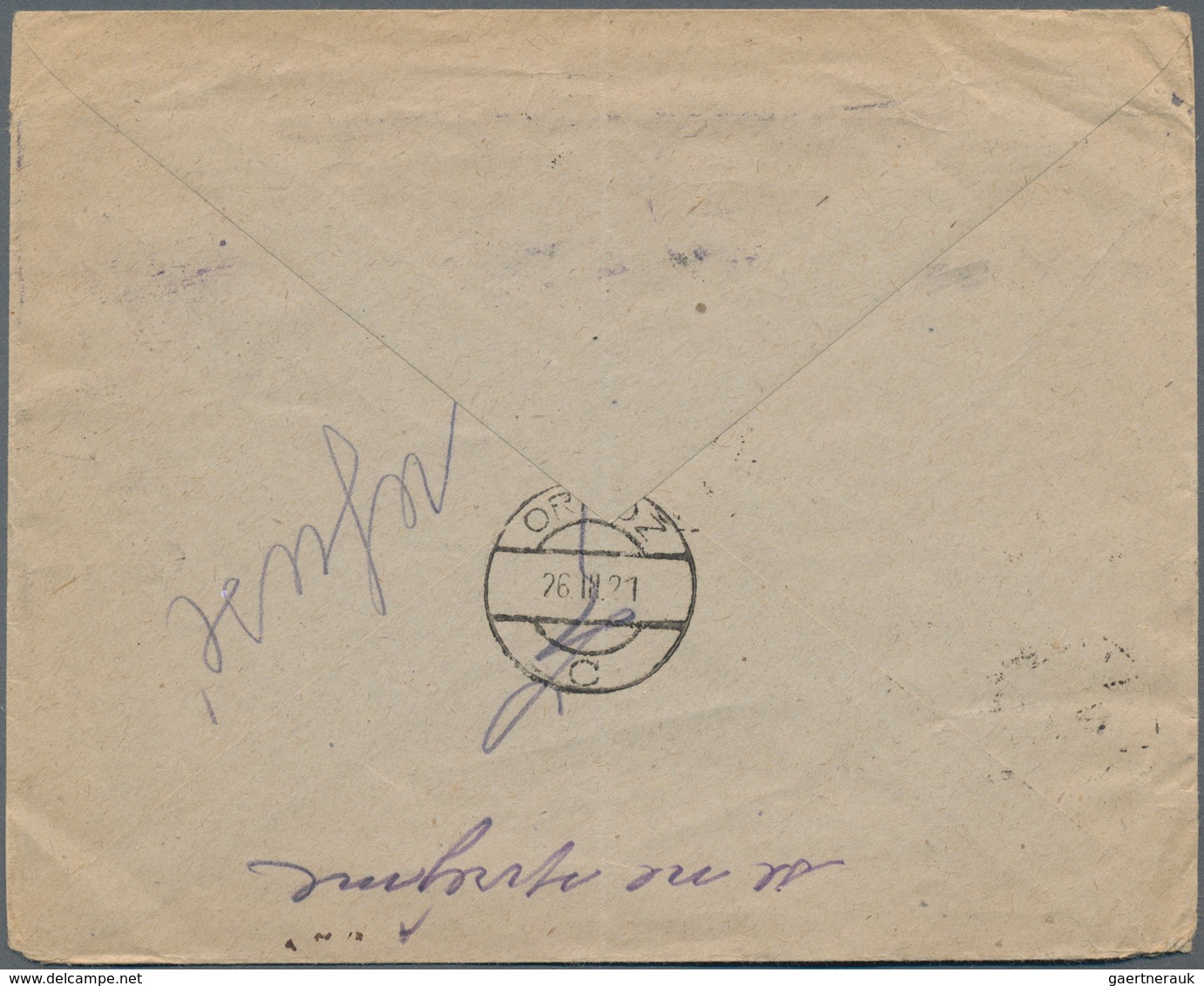 Jugoslawien - Portomarken: 1921. Envelope Addressed To Ormoz Bearing Austria Yvert 200, 40h Carmine - Timbres-taxe