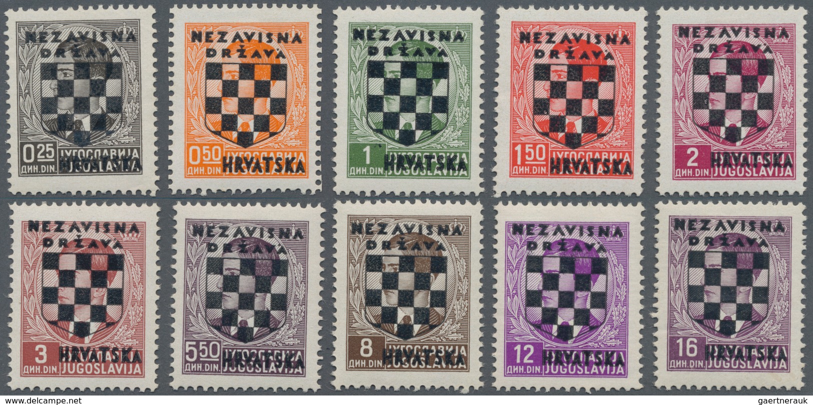 Kroatien: 1941 (21 April). 2nd Croatian Provisionals. King Peter II Last Definitive Issue Overprinte - Croatie