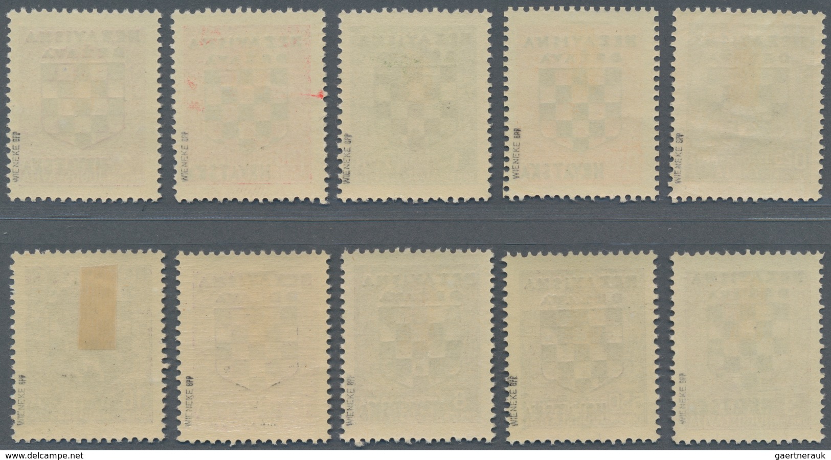 Kroatien: 1941 (21 April). 2nd Croatian Provisionals. King Peter II Last Definitive Issue Overprinte - Kroatien