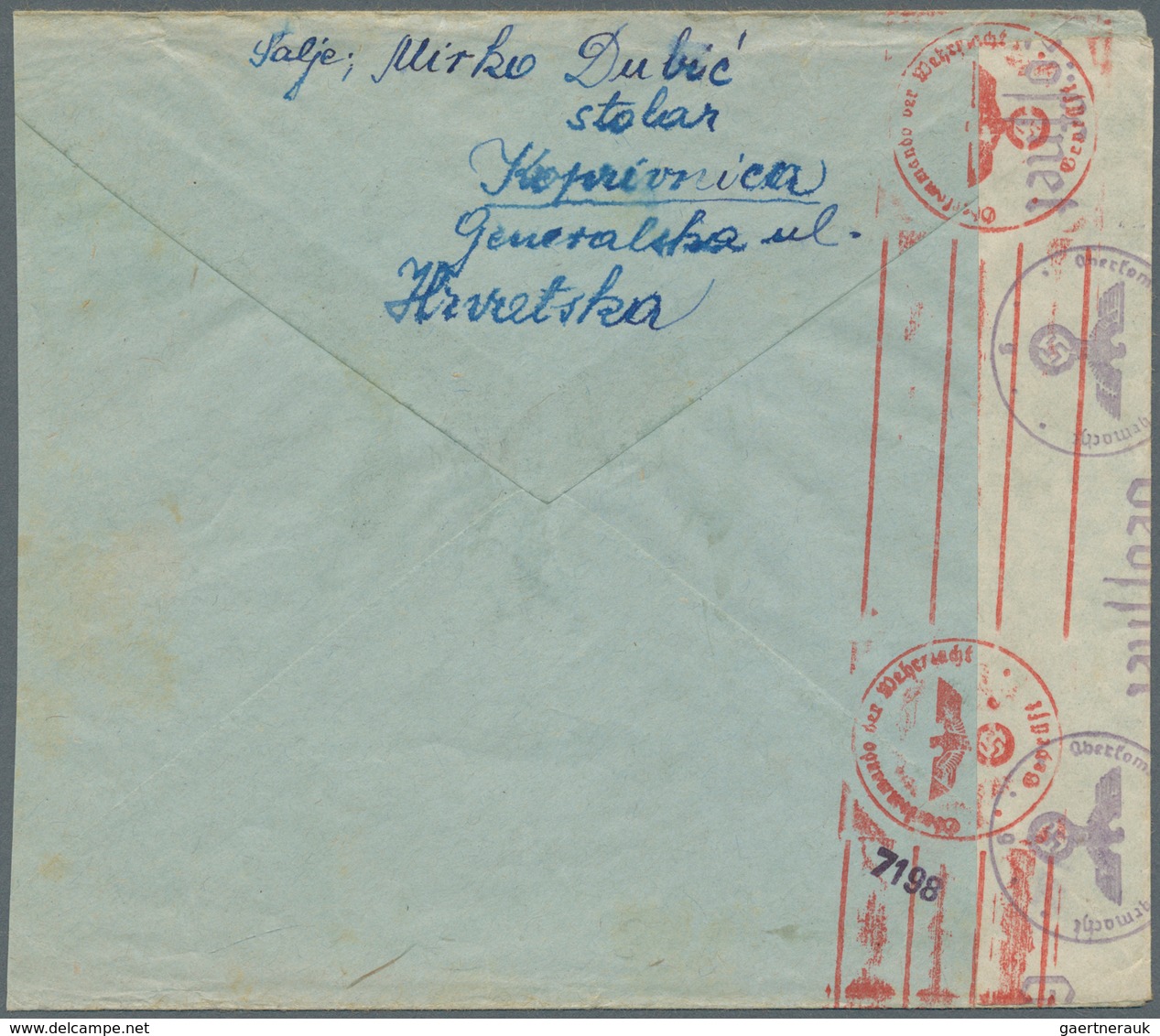 Kroatien: 1941, Letter To Austria, As Part Of The “Great 3rd Reich” Endorsed “Deutschland”, Franked - Croatie