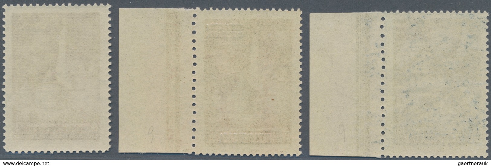 Kroatien: 1941, 1.50 Din. And 4 Din. With Gold Overprint From The Margin Of The Sheet, Perforated K - Croatie