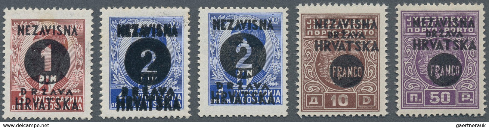 Kroatien: 1941, Postage Stamps Of Yugoslavia With Overprint, Michel Number: 41 With PF "picture Fram - Croatie