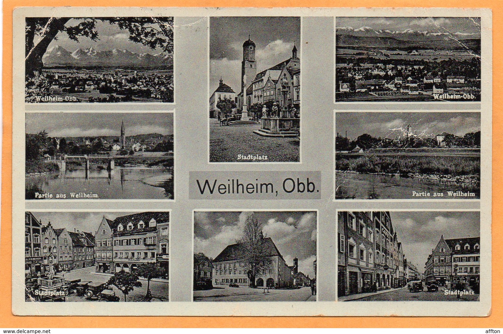Weilheim In Oberbayern 1935 Postcard - Weilheim