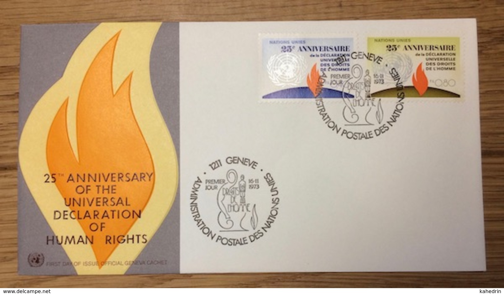 United Nations 1973 Geneve FDC Human Rights - FDC