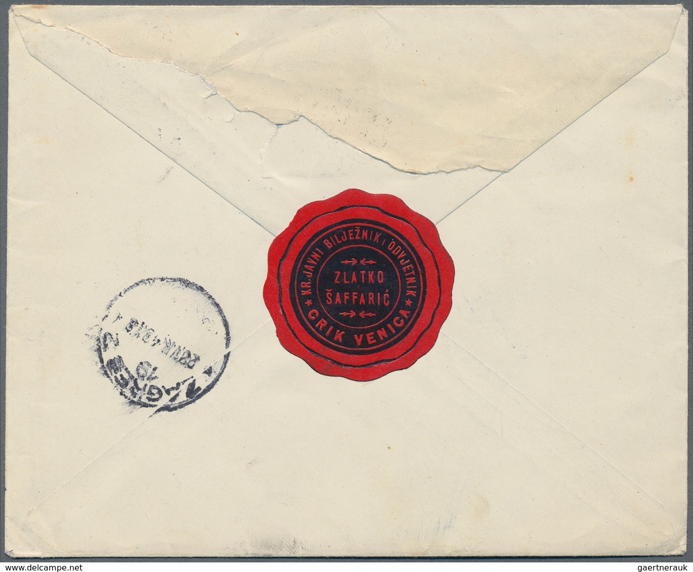 Kroatien: 1943. Registered Letter Sent To An Address In ZAGREB Franked With 12.50K (3.50 K For Posta - Kroatien