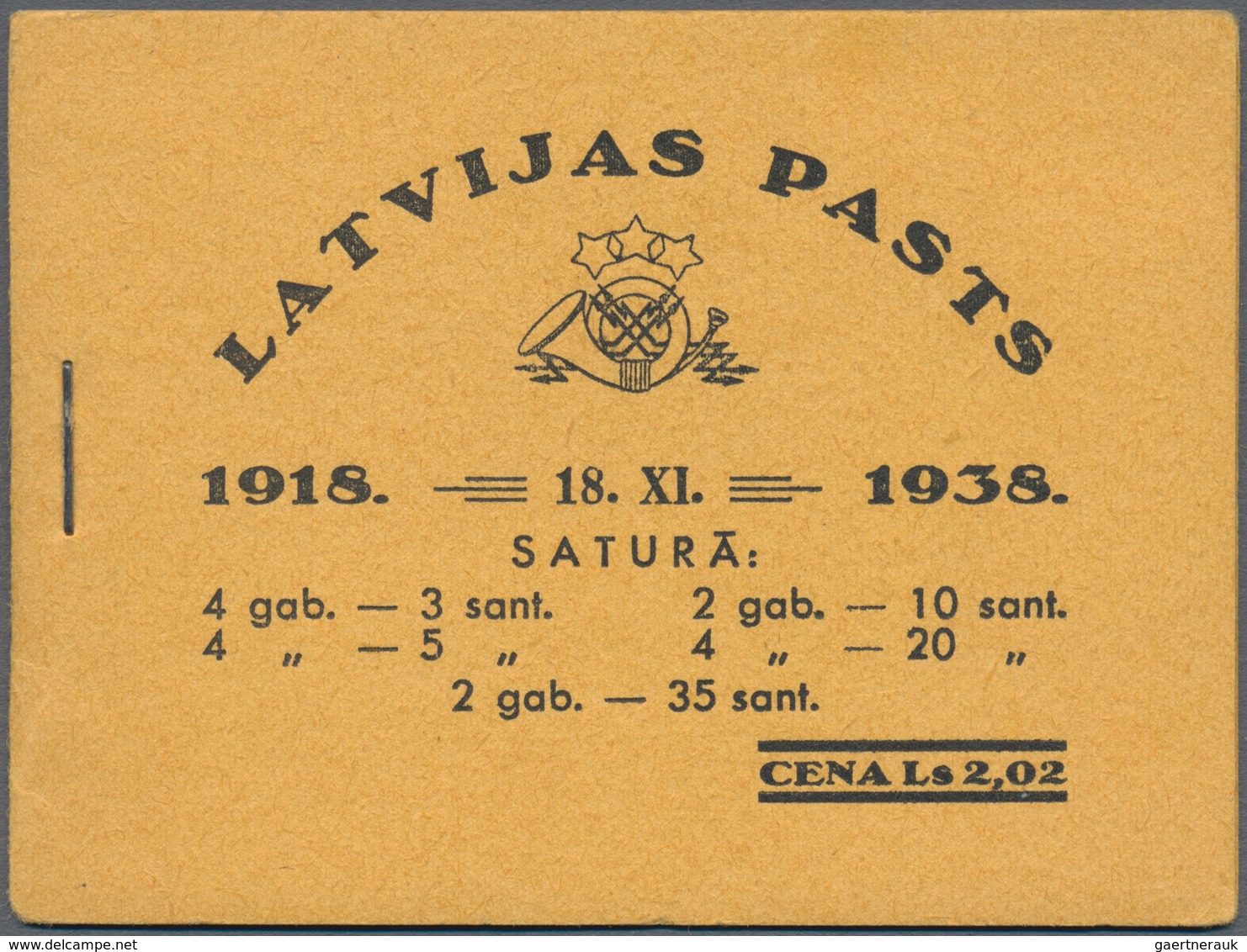 Lettland: 1938, Booklet For 20th Anniversary Of Latvia. Additional 20 S 1934 Issue Of Field 29, Shee - Lettland