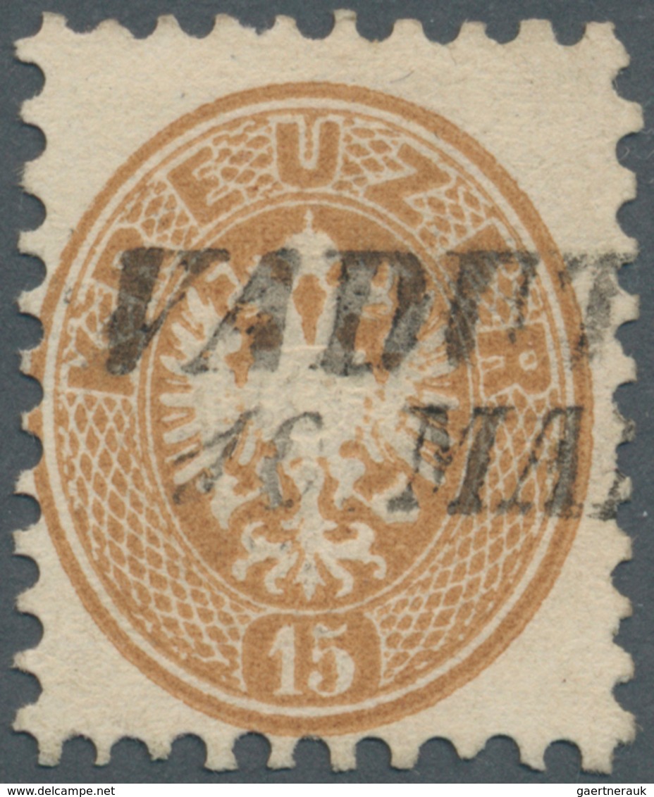 Liechtenstein - Vor- Und Mitläufer: VADUT(Z) 10 MA(I), Klar Und Gerade Aufsitzender Teilabschlag Des - ...-1912 Prephilately