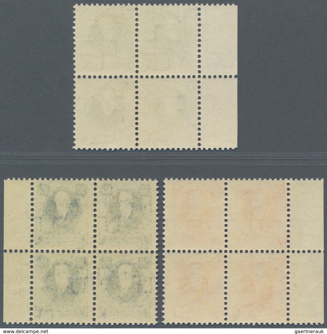 Liechtenstein: 1925, Johann II, 10 - 30 Rp Im Rand-Viererblock, Mi. 960,- - Covers & Documents