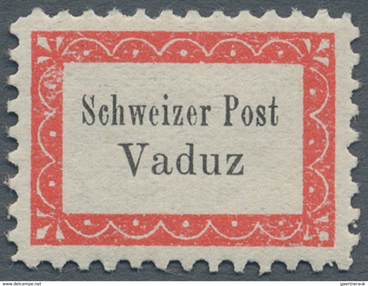 Liechtenstein - Botenpost Vaduz-Sevelen: 1918, Hilfspostmarke Vaduz-Sevelen (10 H.) Rot/schwarz Vier - Other & Unclassified