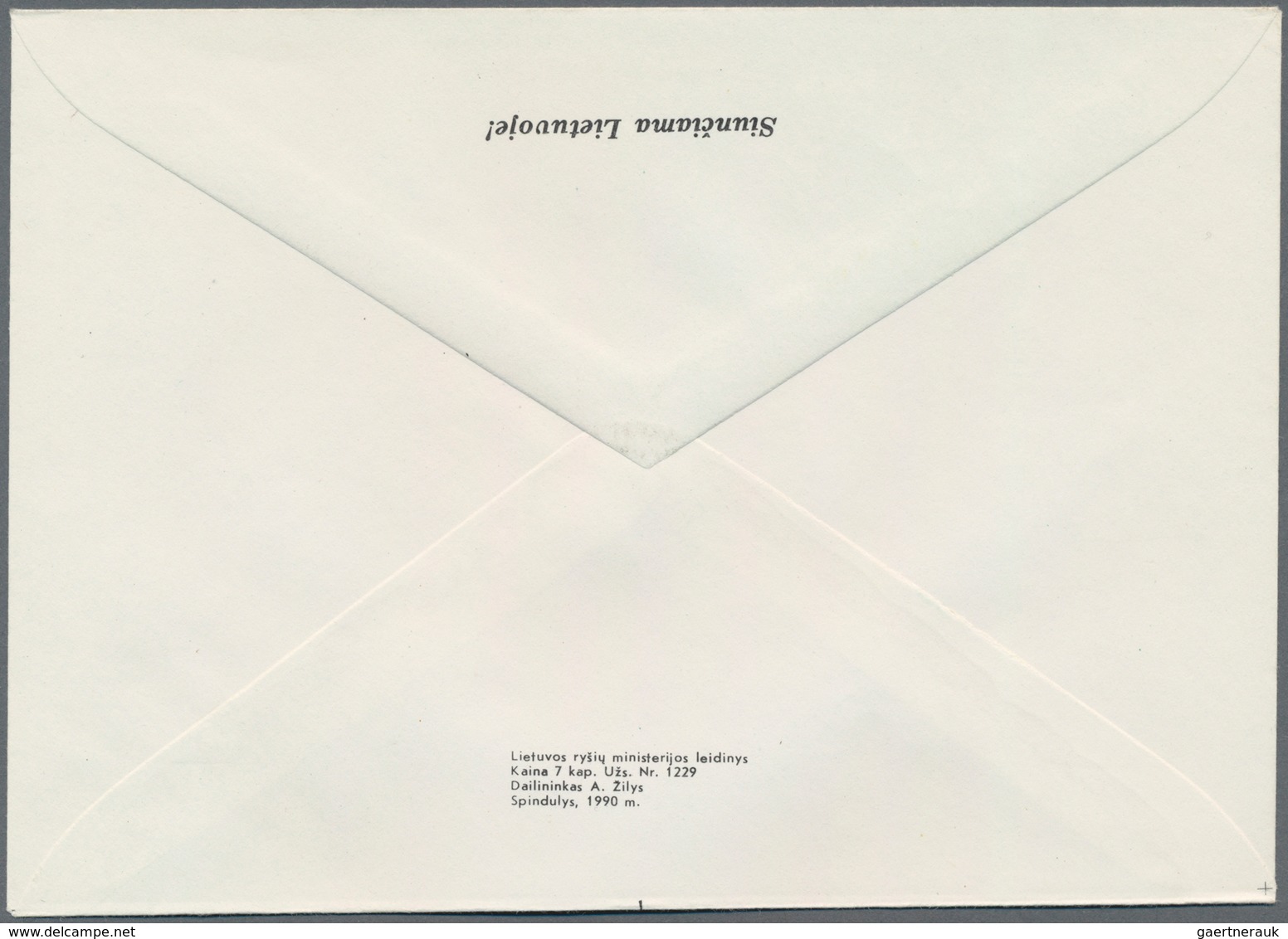 Litauen - Ganzsachen: 1990 Two Unused Postal Stationery Envelopes U 3 + U 3I, The Light Green Stampe - Litauen