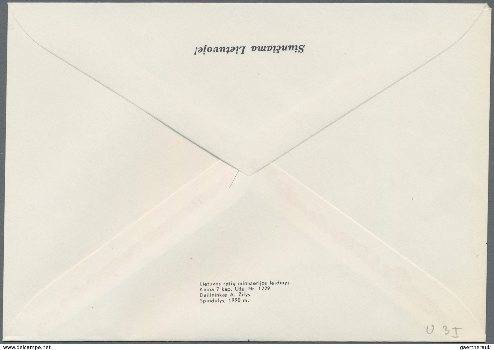 Litauen - Ganzsachen: 1990 Two Unused Postal Stationery Envelopes U 3 + U 3I, The Light Green Stampe - Litauen