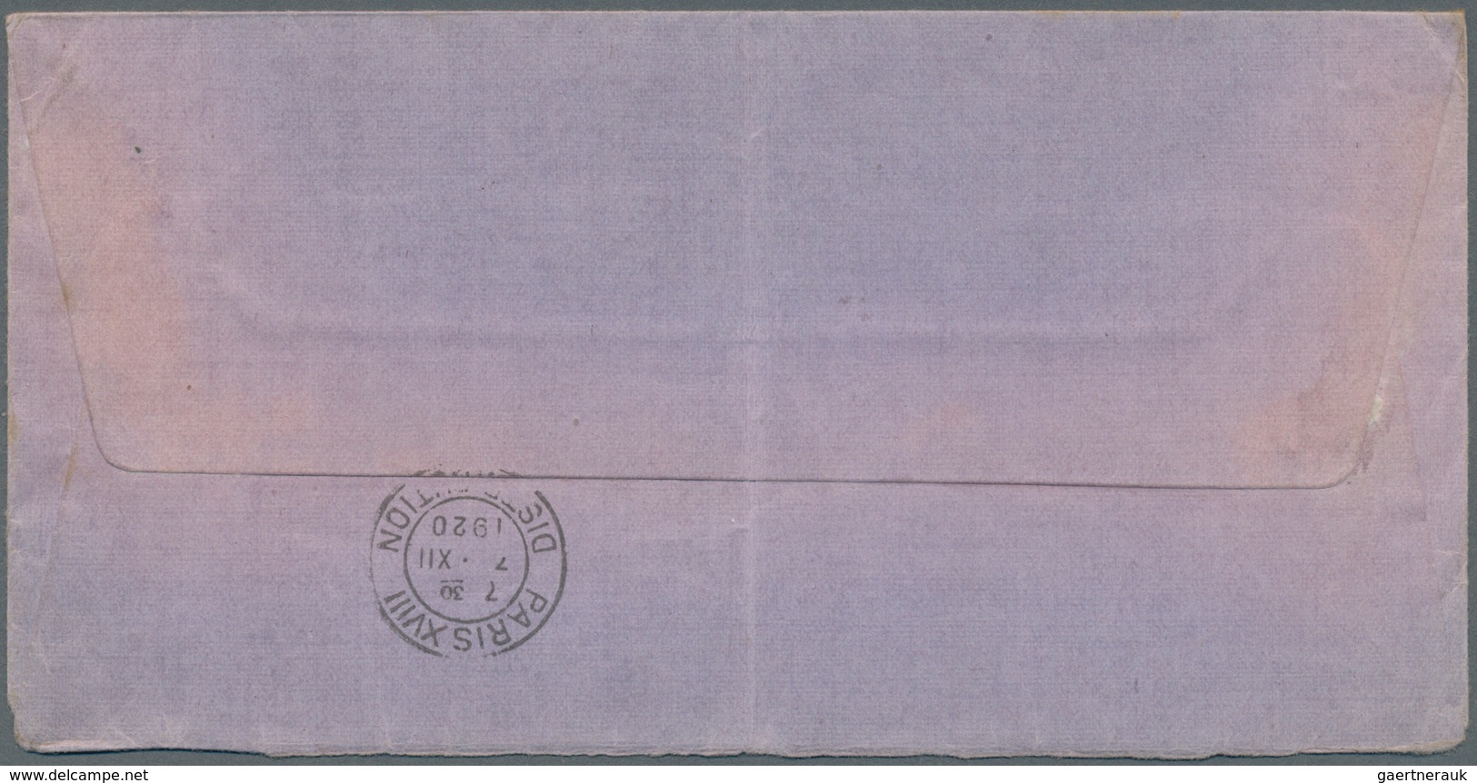 Litauen - Besonderheiten: 1920. Stamp-less Envelope (vertical Fold) Addressed To Paris Cancelled By - Lithuania