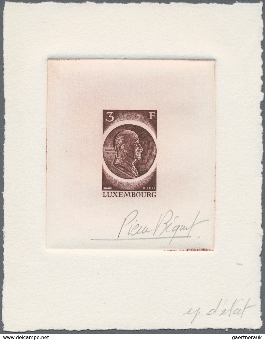 Luxemburg: 1972, Épreuve D'artiste For The 3 Fr. Value Of Mi.No. 849. Signed By The Stamp Designer P - Autres & Non Classés