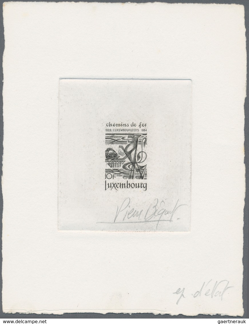 Luxemburg: 1984, Épreuve D'artiste For The 10 Fr. Value Of The Set Mi.No. 1091/1094. Signed By The S - Autres & Non Classés