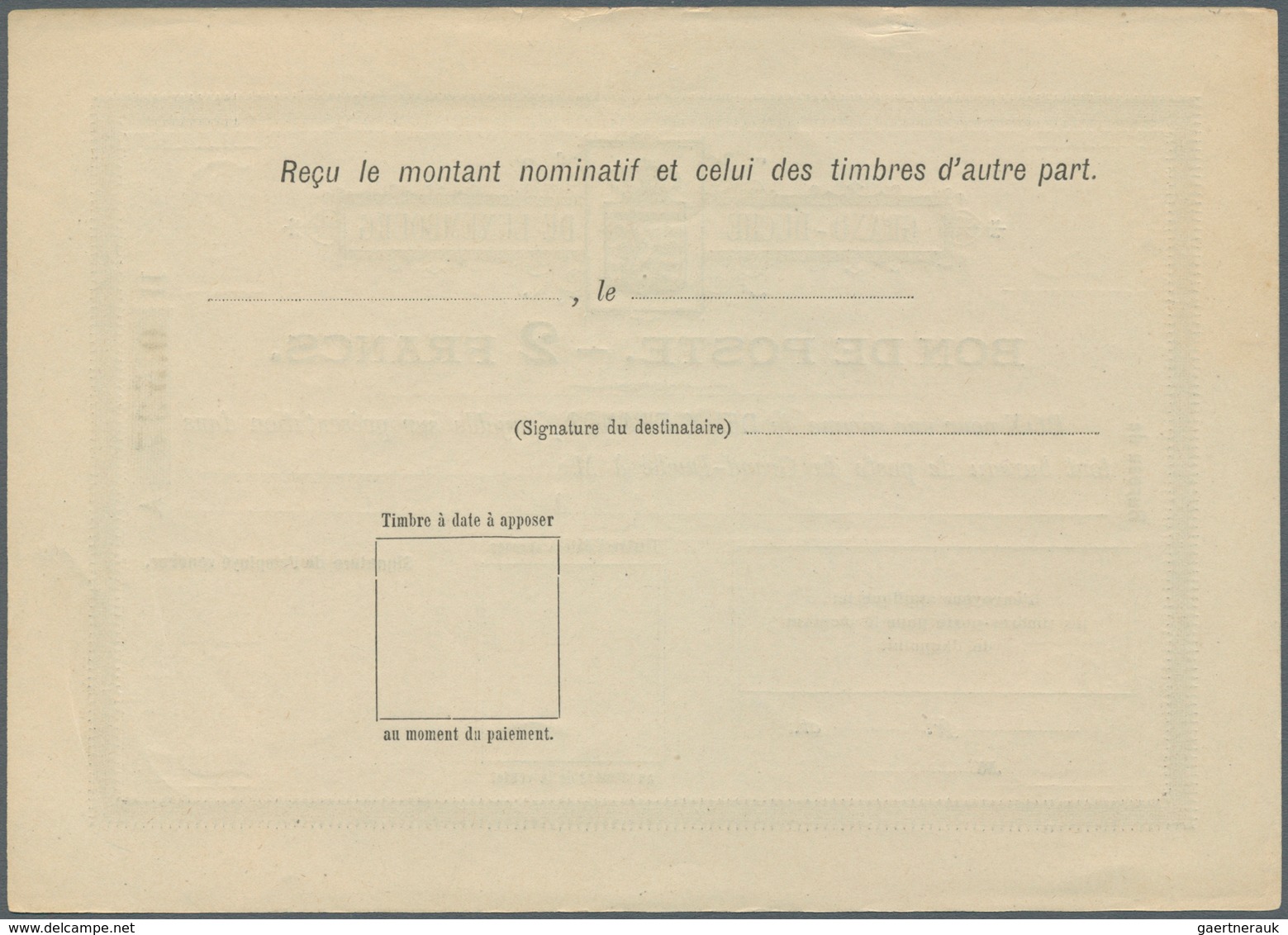 Luxemburg - Ganzsachen: 1884, 1 fr. - 10 fr. Bon de Poste, complete set with ten pieces, unused, mos