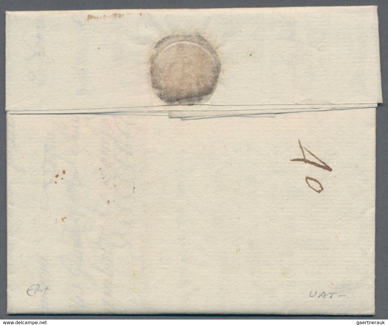 Monaco - Vorphilatelie: 1784 - Manuscript "DE MONACO" (French Post Office Before 1792) On Extremely - ...-1885 Prephilately