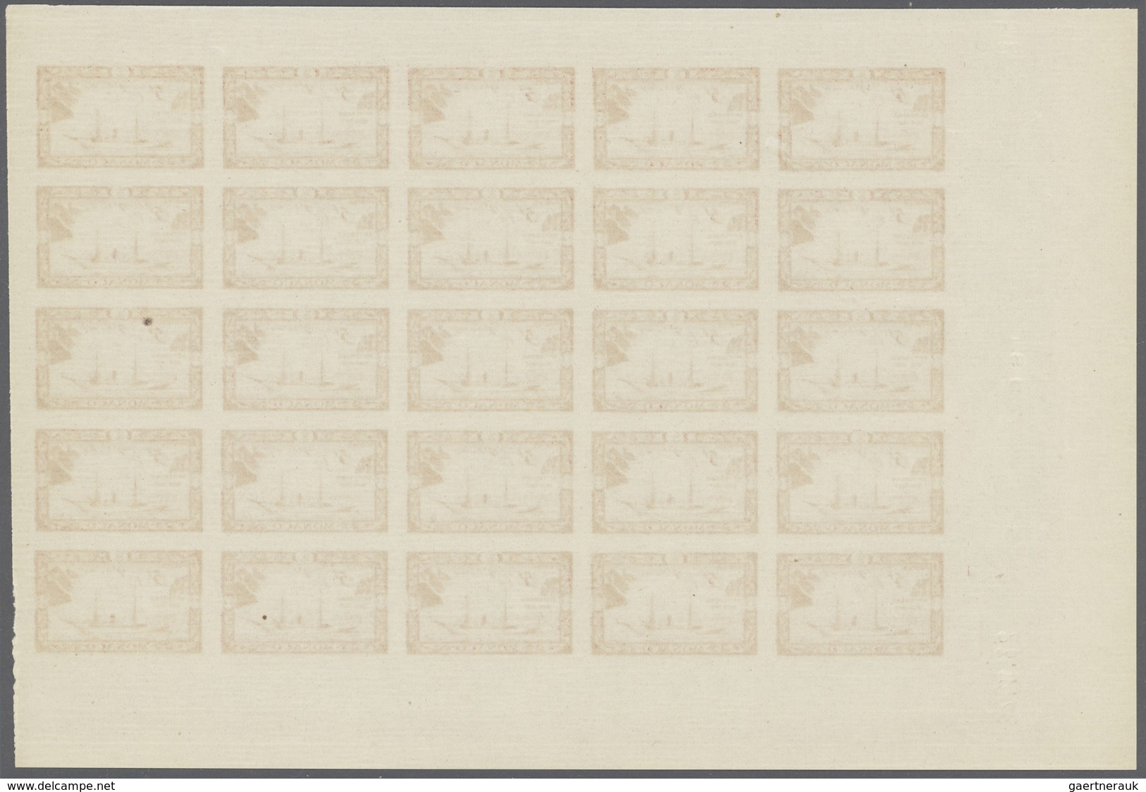 Monaco: 1949, 100th birthday of Prince Albert I. complete set of eight in IMPERFORATE blocks of 25 f