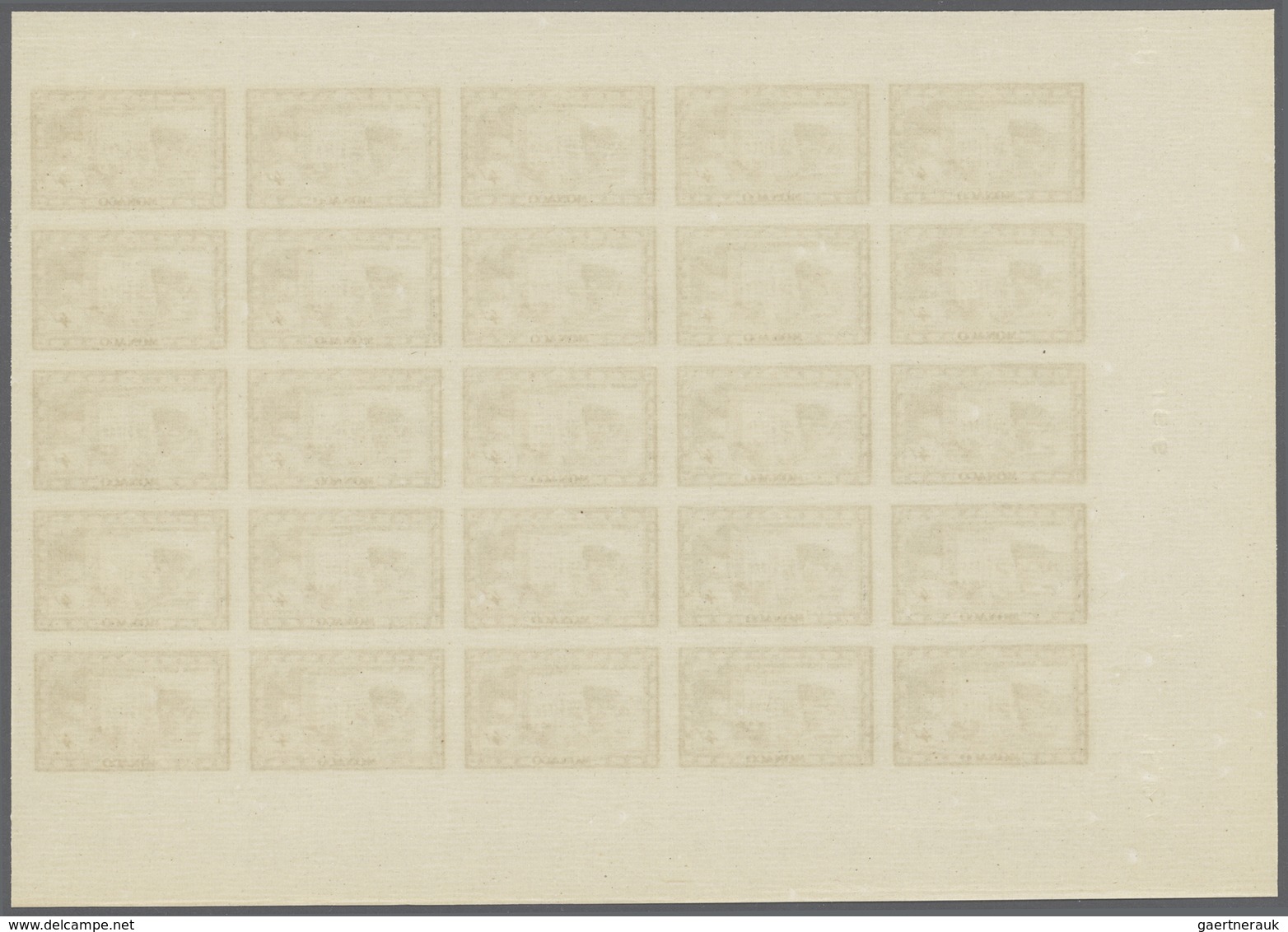 Monaco: 1949, 100th birthday of Prince Albert I. complete set of eight in IMPERFORATE blocks of 25 f