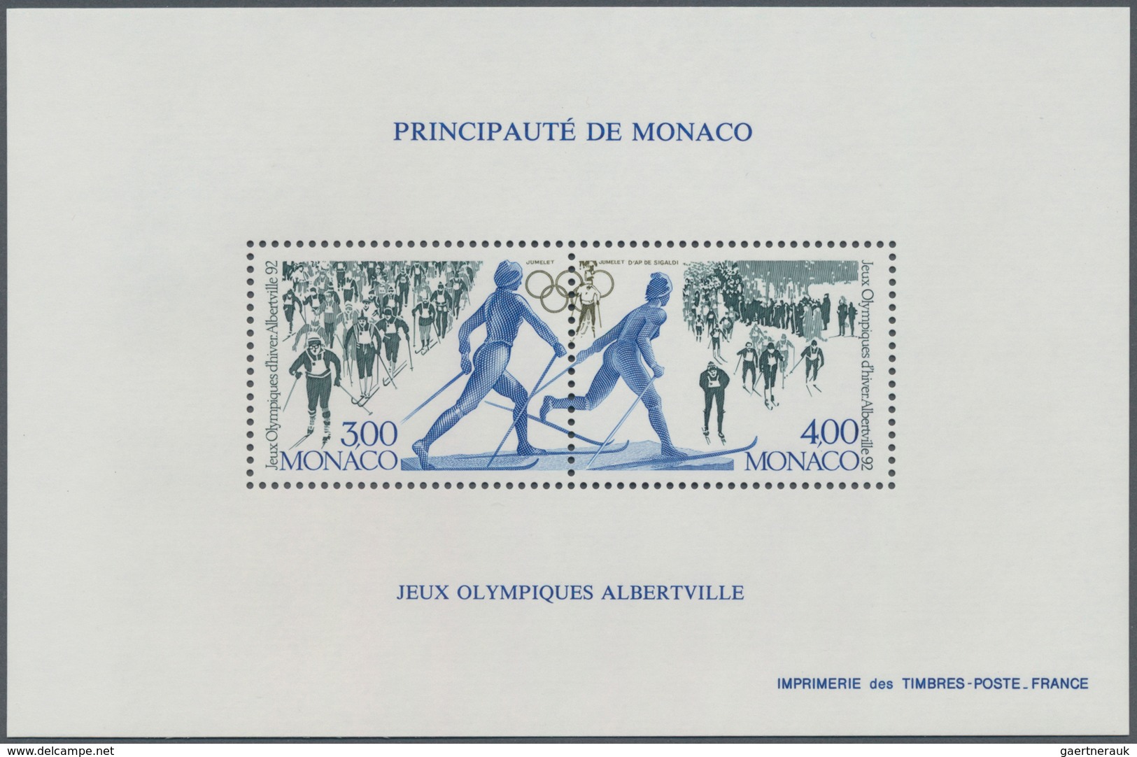 Monaco: 1991, Summer Olympics Barcelona And Winter Olympics Albertville 1992 Set Of Two Perforated S - Oblitérés