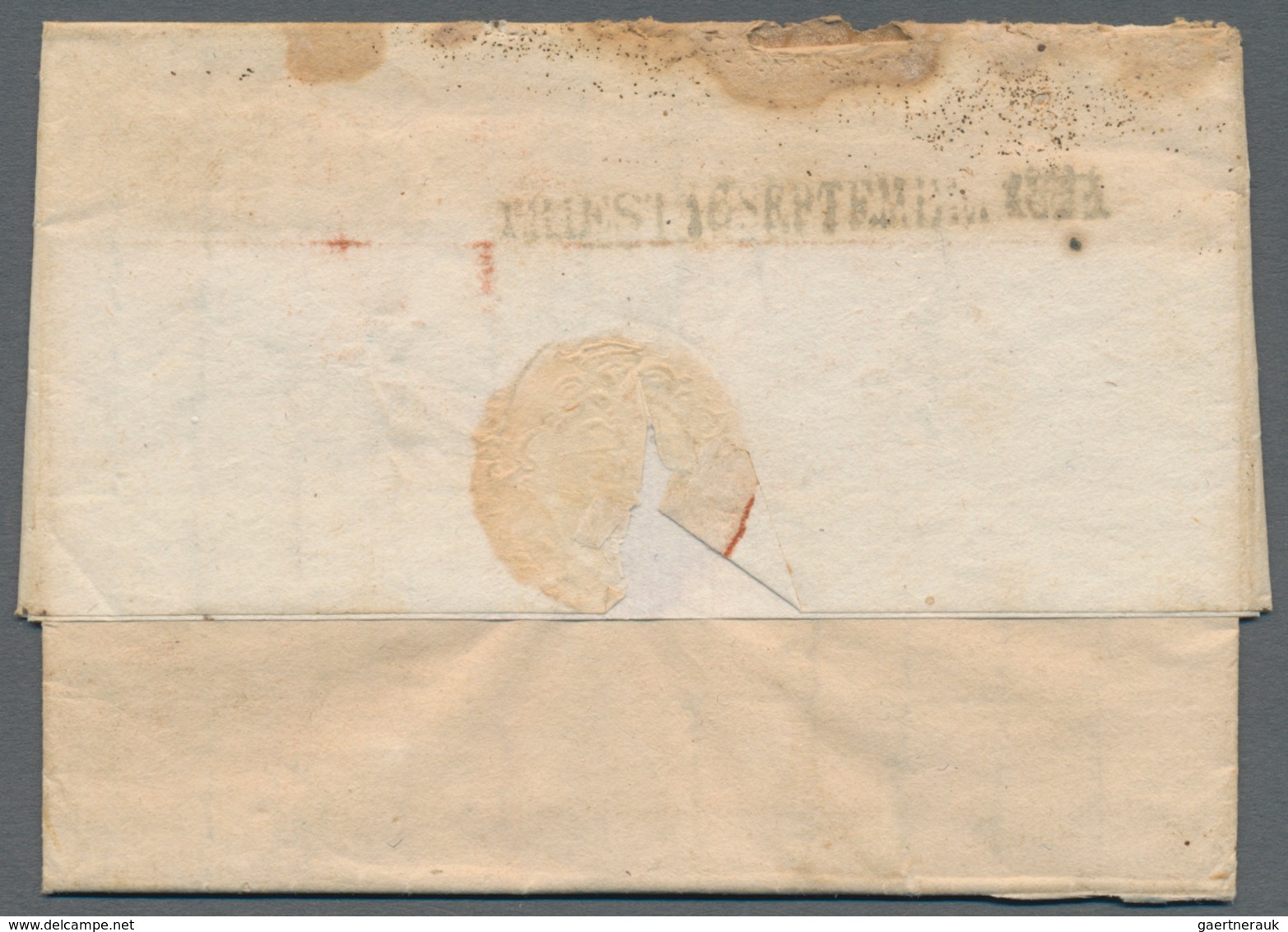 Montenegro: 1821. Entire Letter Written In DOBROTA, Part Of CATTARO, Tripkovich Correspondence, Hand - Montenegro