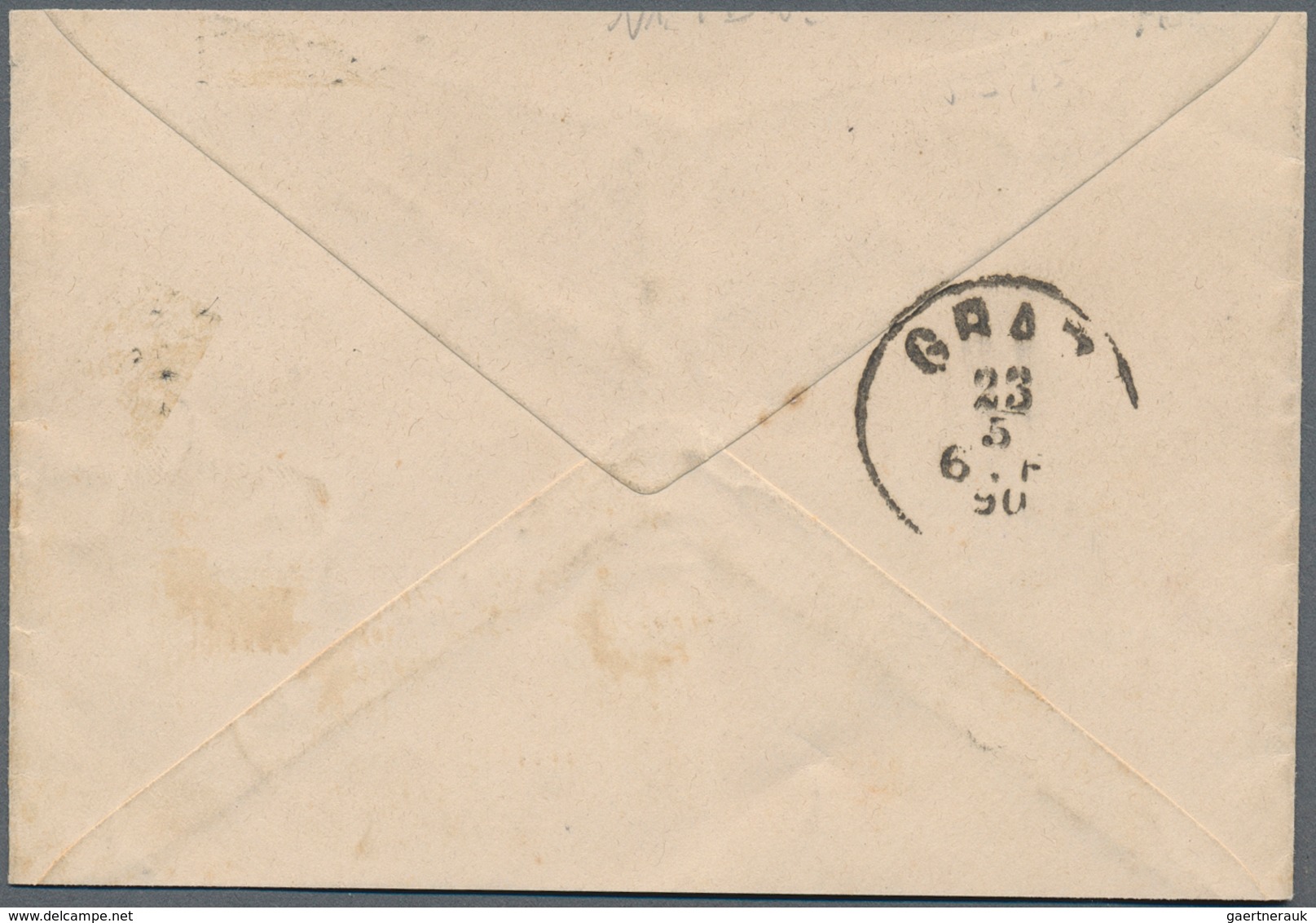 Montenegro: 1890, Small Letter To Austria Correctly Franked, Bearing 7n Pale-rose, Perf 13, Tied By - Montenegro