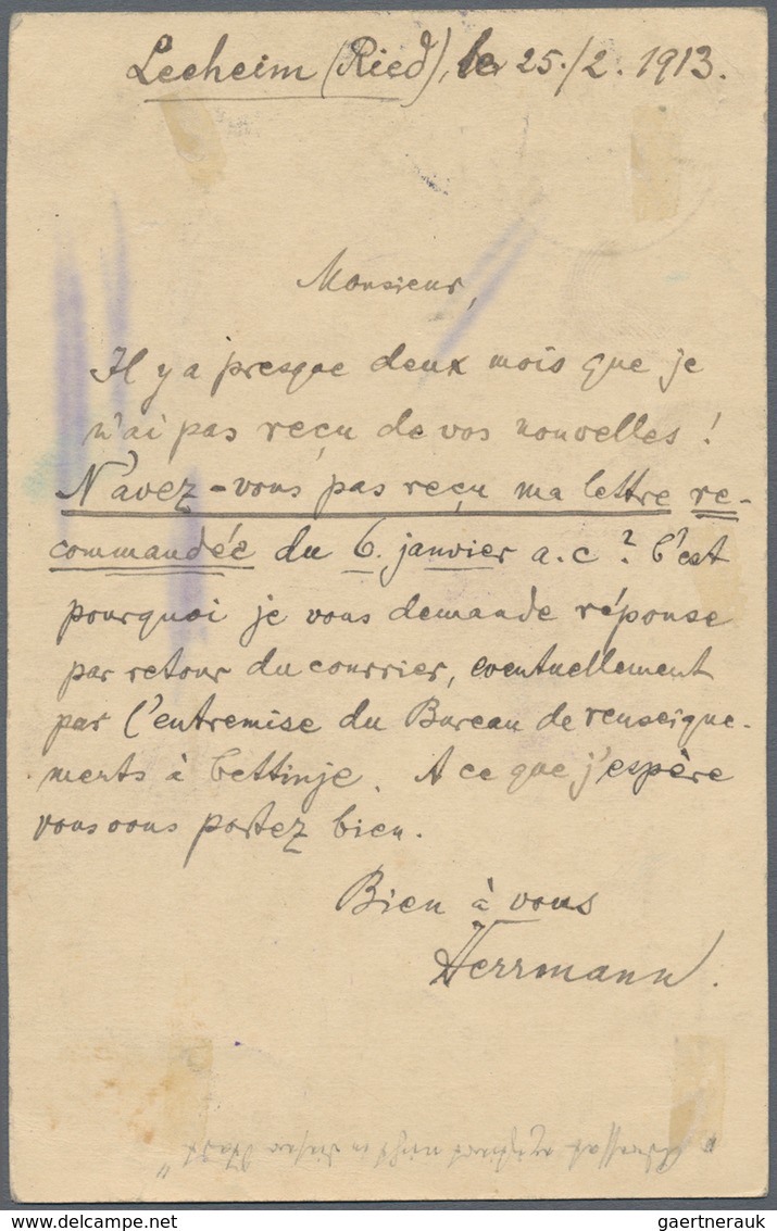 Montenegro: 1913, ERSTER BALKANKRIEG: Reco-Karte Darmstadt An Kriegsgefangenen In Cettinje (Monteneg - Montenegro