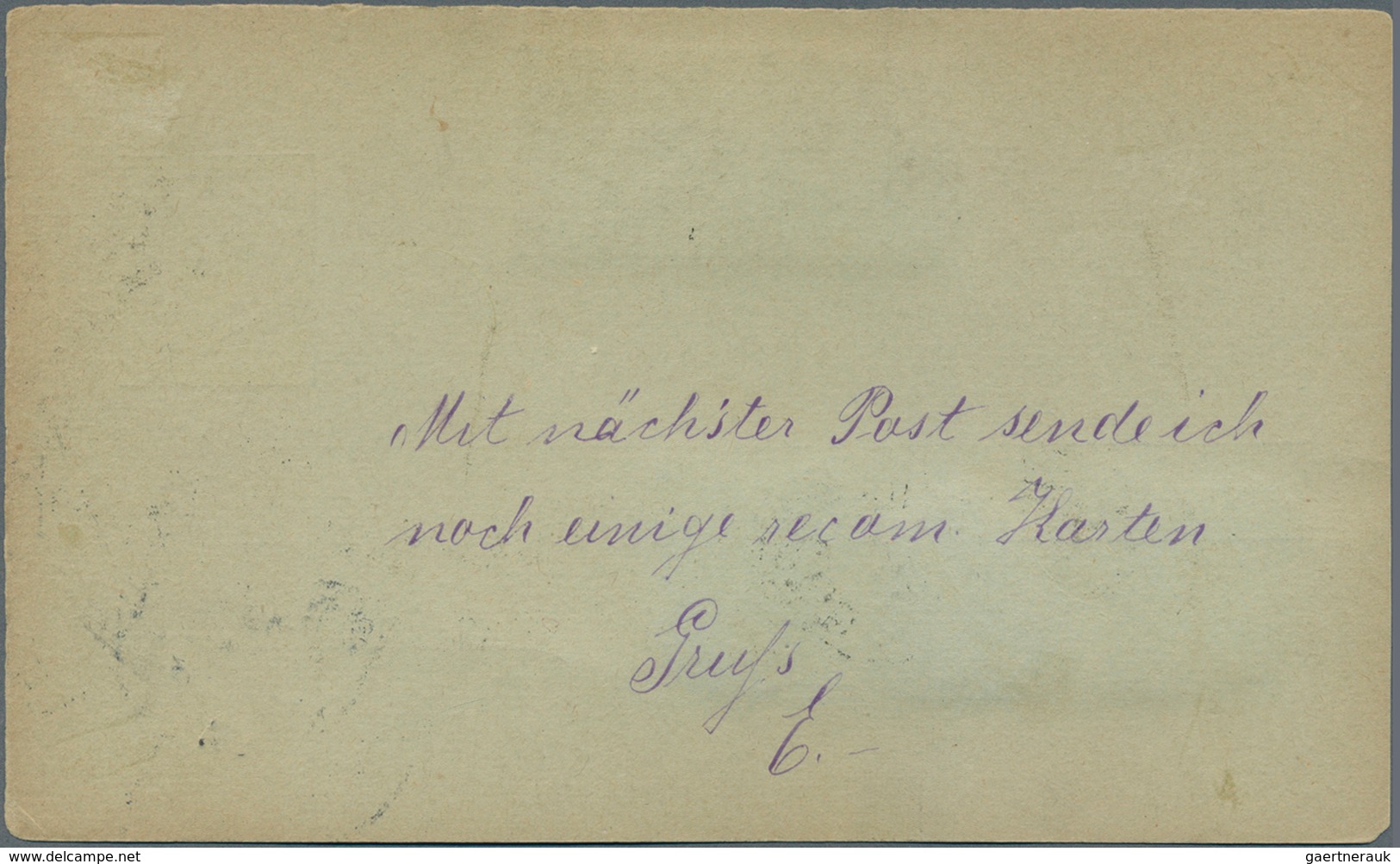 Montenegro - Ganzsachen: 1897. 2 N Yellow Prince Nicholas I Stationery Card, Registered To Bavaria, - Montenegro