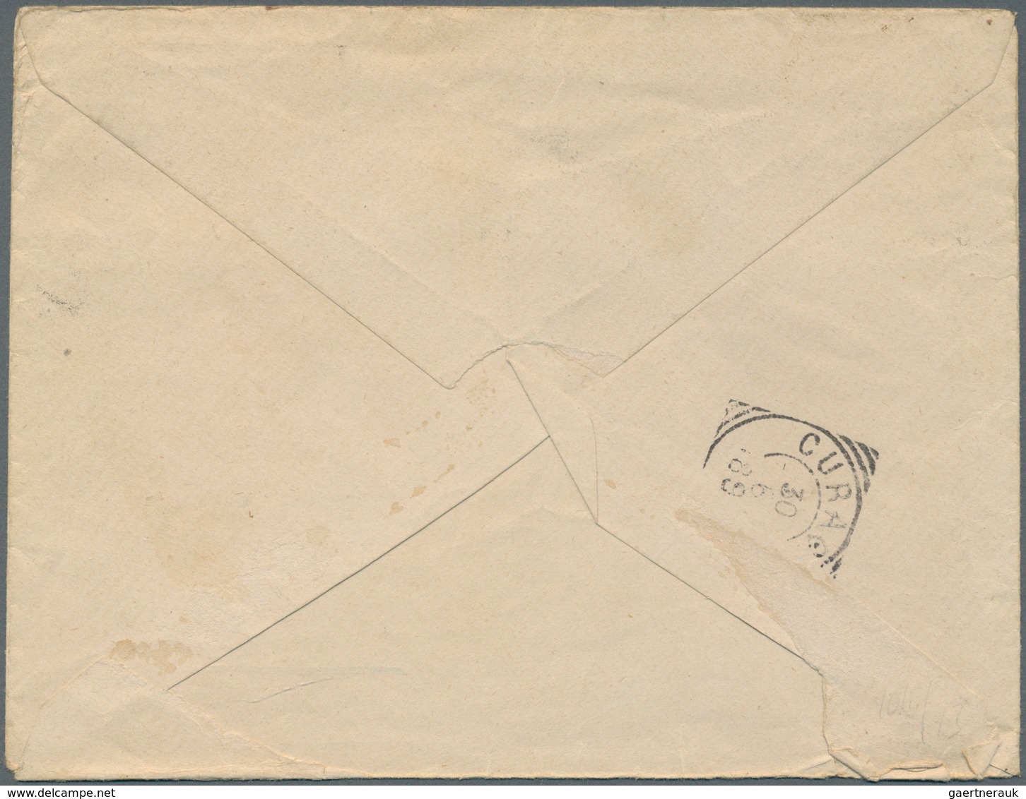 Niederlande: 1894, 22 1/2 C Dark-green Single Franking Cancelled ARNHEIM On Registered Letter "via N - Other & Unclassified