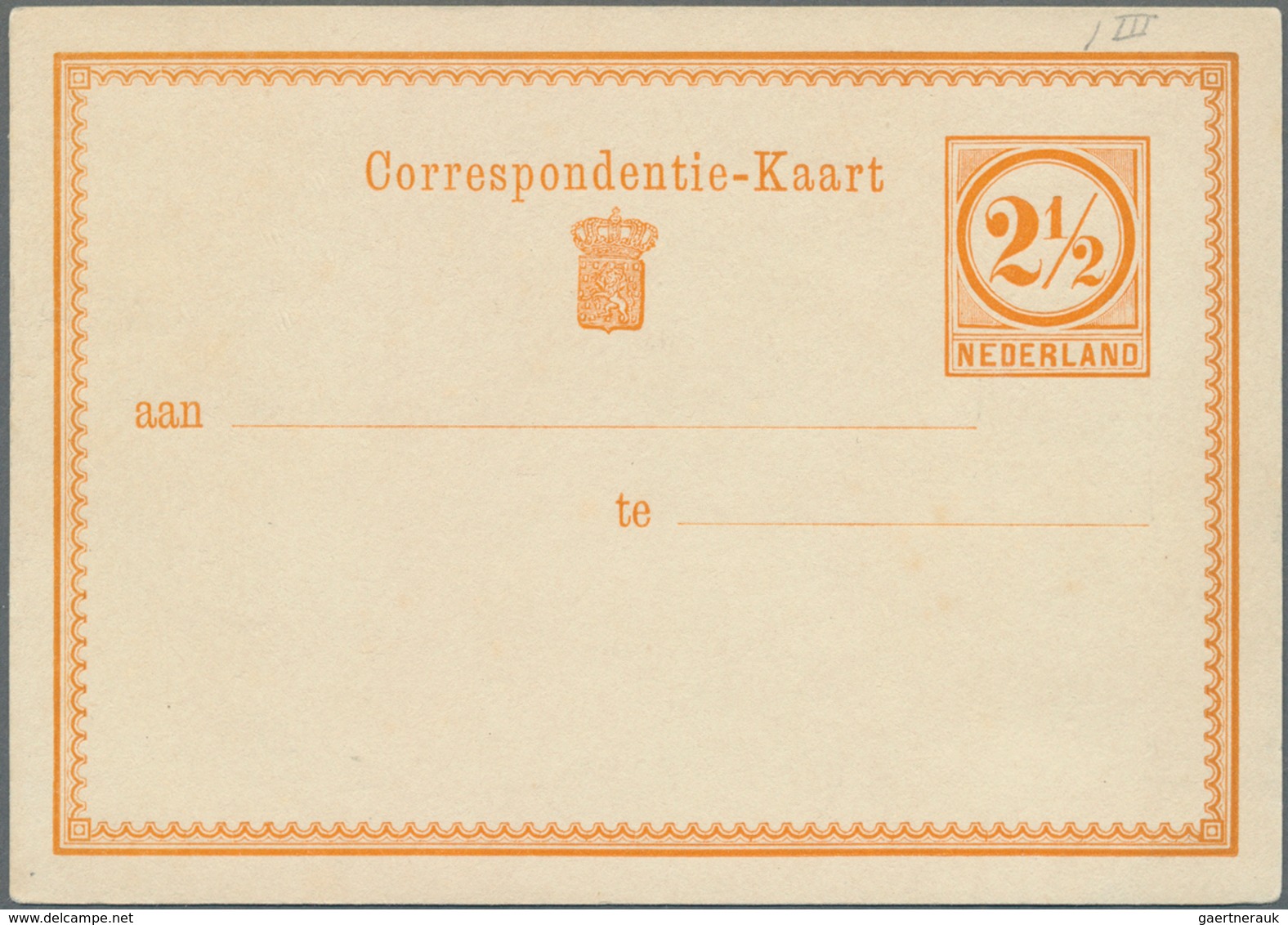 Niederlande - Ganzsachen: 1870, Five Proofs For A 2 1/2 Stationery Card. Seldomly Seen. - Postal Stationery