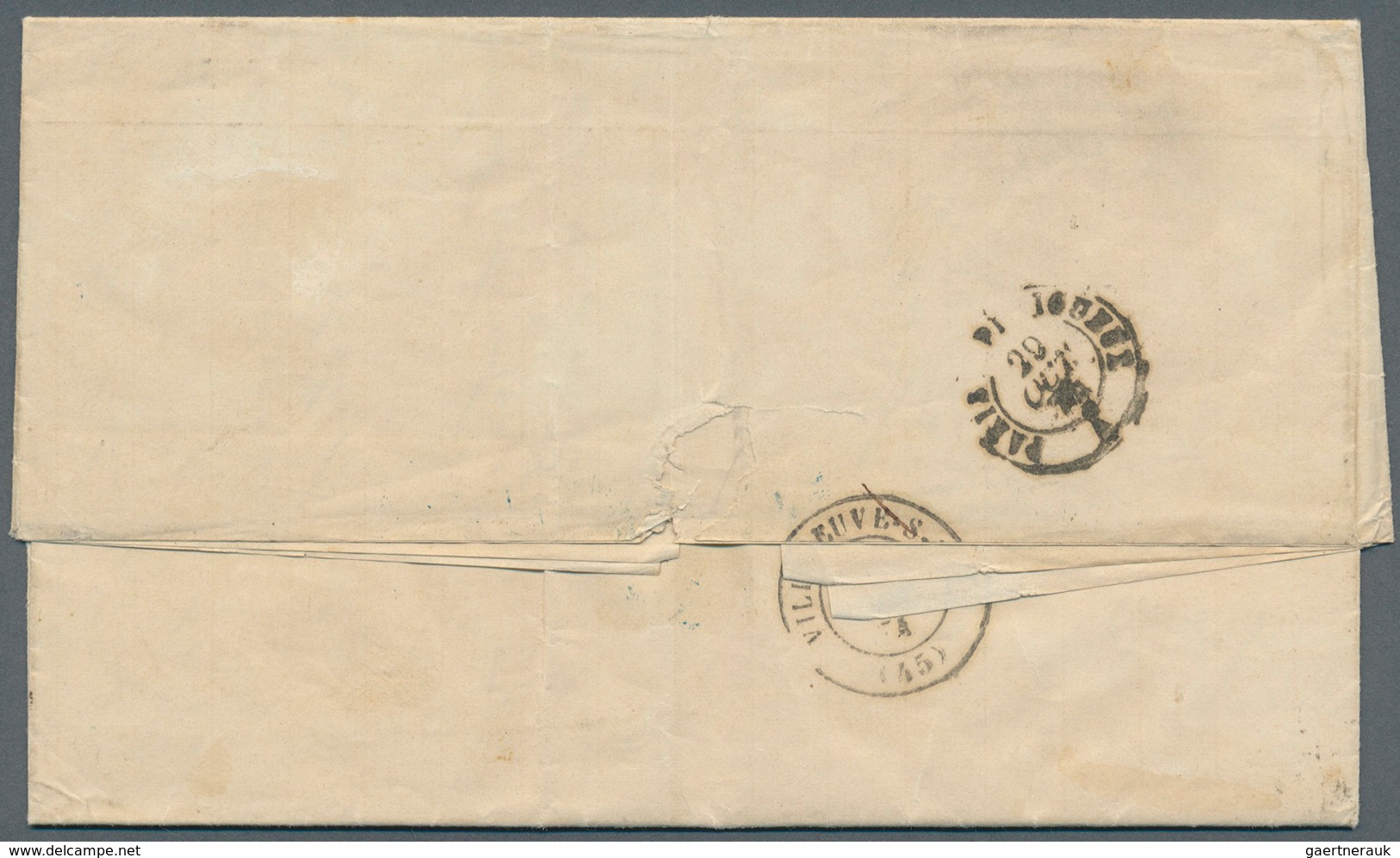 Norwegen: 1874. Envelope (horizontal Fold) Addressed To France Bearing Yvert 16, 1s Green And Yvert - Briefe U. Dokumente