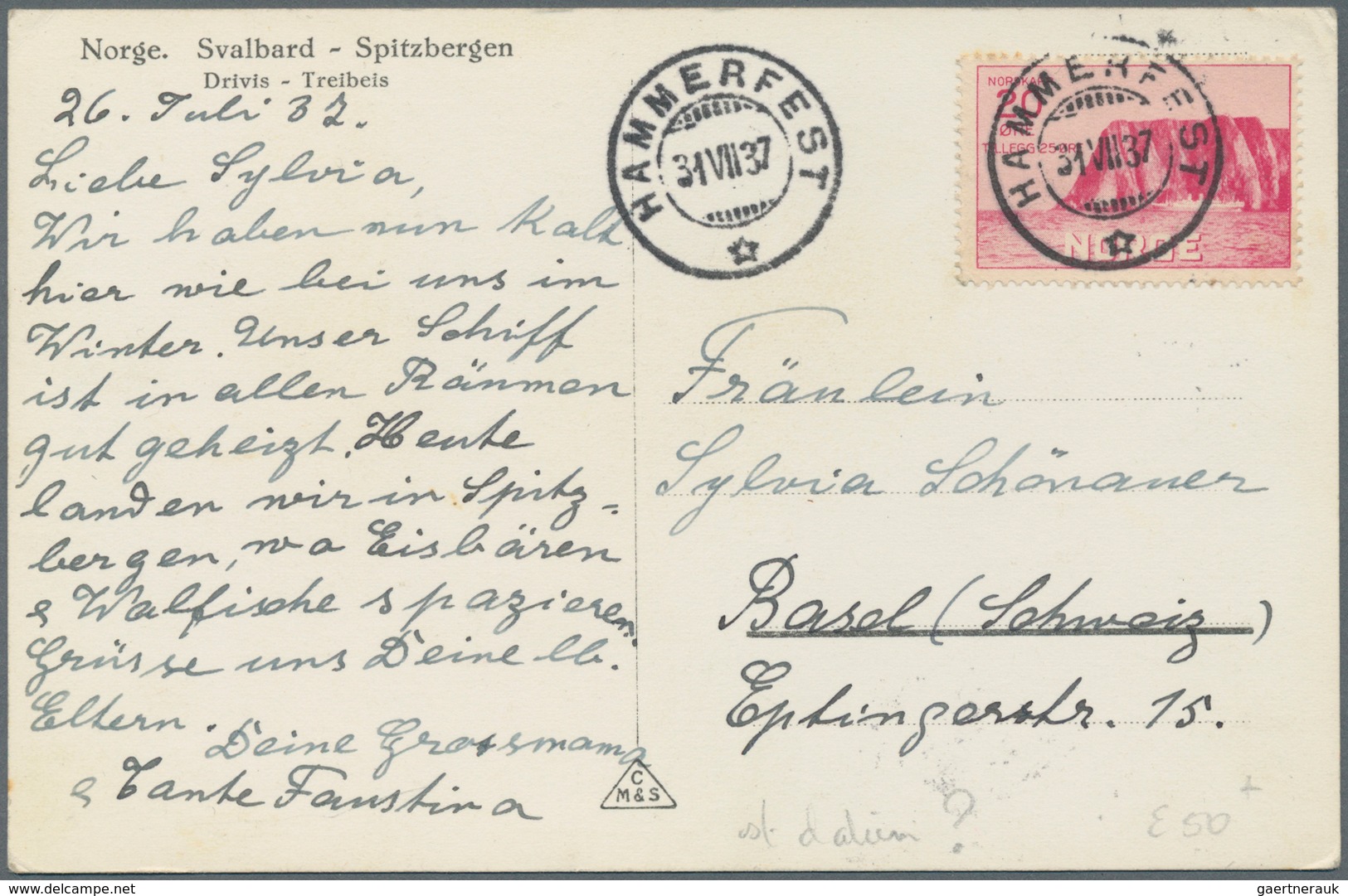 Norwegen: 1928/65 Sechs Karten Mit Motiven Spitzbergen, Dabei Schweizer Expeditionskarte Mit Untersc - Lettres & Documents