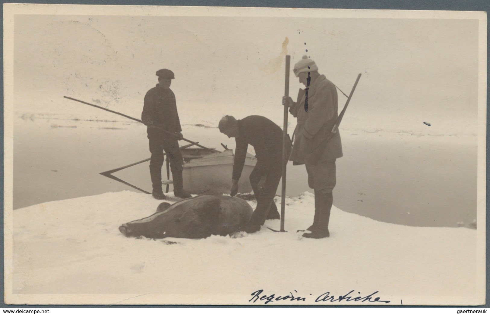 Norwegen: 1928/65 sechs Karten mit Motiven Spitzbergen, dabei Schweizer Expeditionskarte mit Untersc