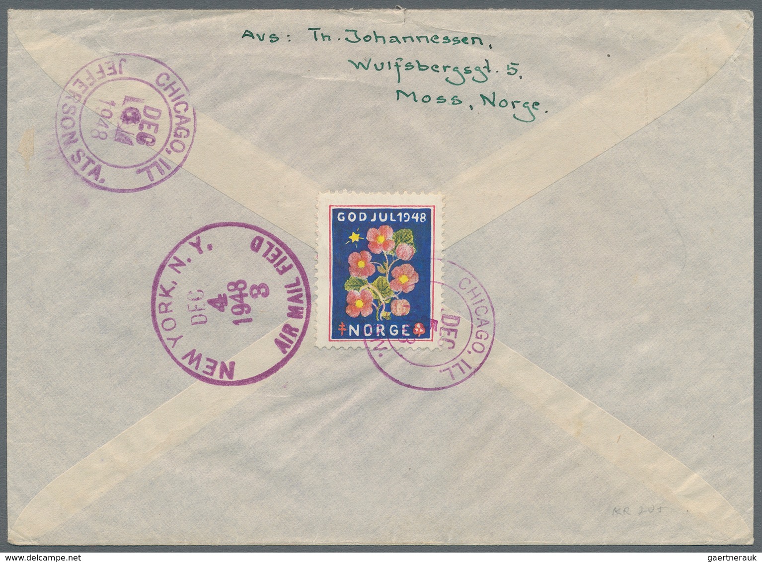 Norwegen: 1948 Registered Cover With Attractive Multiple Franking 25+5 On 20+10 In Red From Moss To - Briefe U. Dokumente
