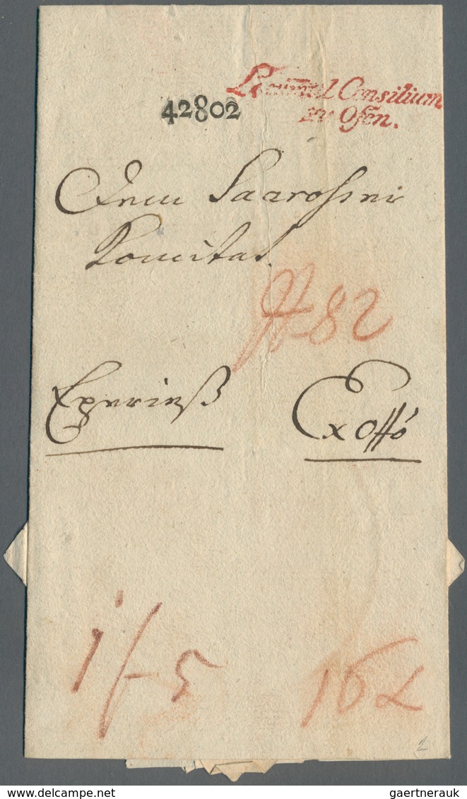 Österreich - Vorphilatelie: 1787, JOSEF II, Ex Offo Express-Faltbriefhülle Des Königs Mit Sehr Selte - ...-1850 Prephilately