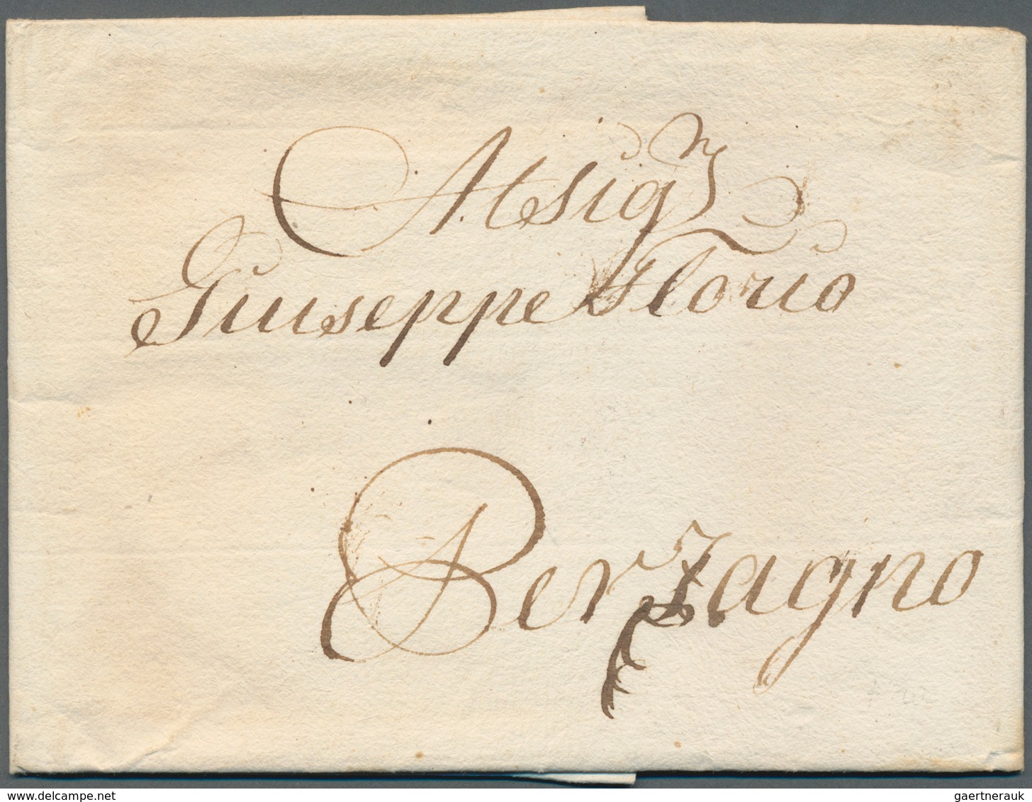 Österreich - Vorphilatelie: 1825, Entire Letter From Trieste, 25th October 1825, According To Text A - ...-1850 Prephilately