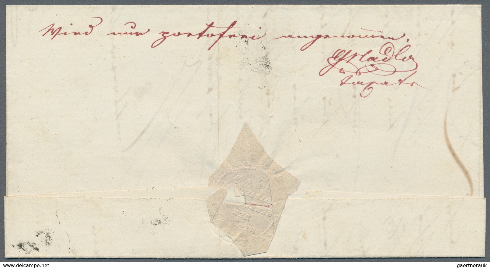 Österreich - Vorphilatelie: 1849, Wiener Stadtpost, Kompletter Faltbrief Von Der Amtsverwaltung Roth - ...-1850 Prephilately