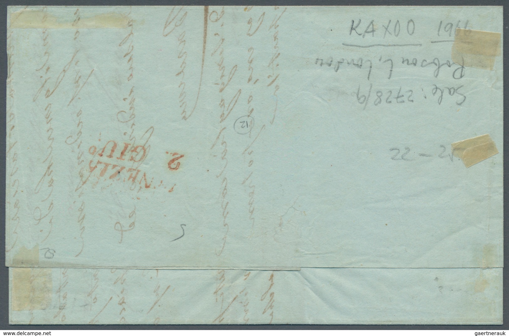 Österreich: 1850, 6 Kreuzer Rotbraun, Handpapier Type I A, Allseits Vollrandig, Auf Komplettem Faltb - Ungebraucht