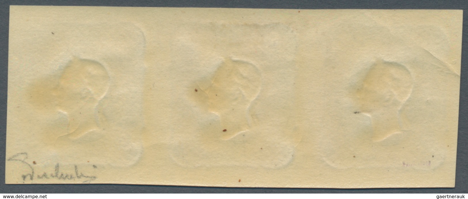 Österreich: 1861, (1,05 Kreuzer) Hellgrau Zeitungsmarke, Waagerechter Dreierstreifen, Prägefrisch, A - Unused Stamps